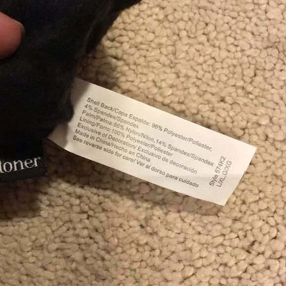 isotoner womens Spandex Shortie Touchscreen Gloves - Waterproof Winter Gloves - Picture 3 of 5